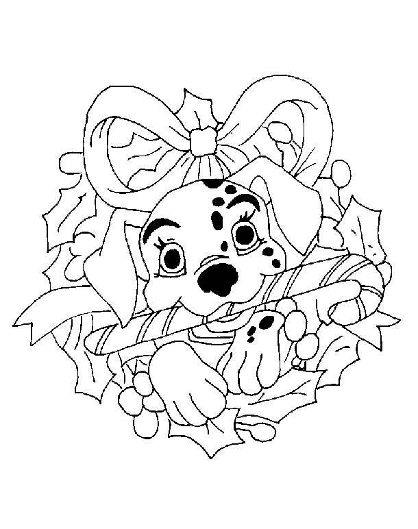 coloriage noel disney dalmatien